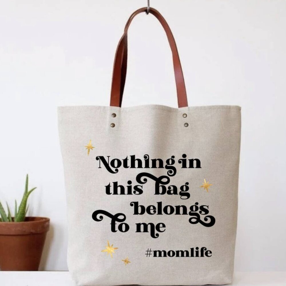 Zipper close tote bag